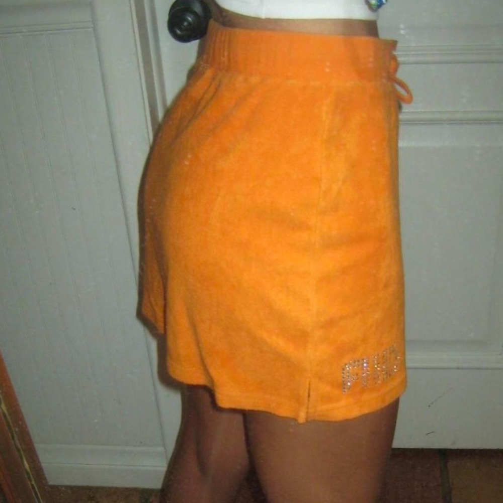 I AM GIA orange terry cloth skirt - Picture 3 of 3